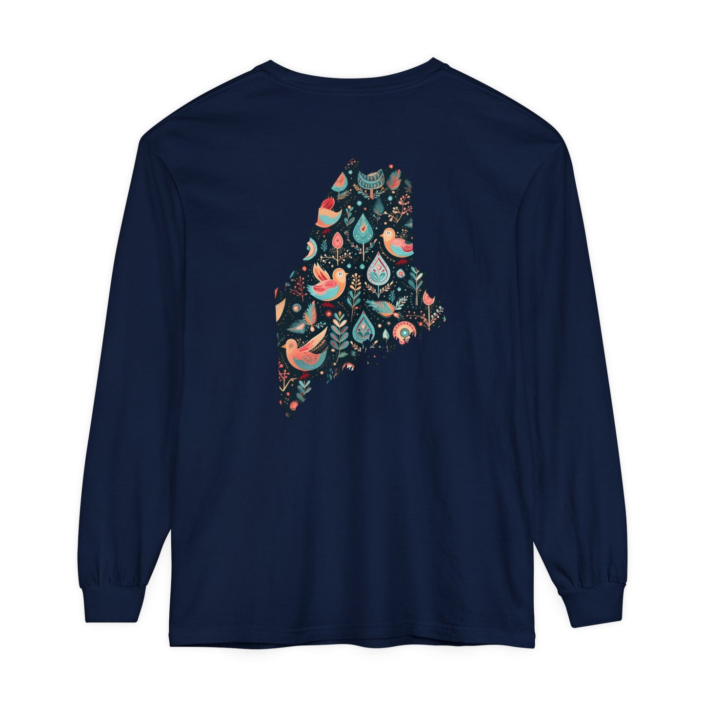 Paisley Birds Comfort Colors Unisex Garment-dyed Long Sleeve T-Shirt