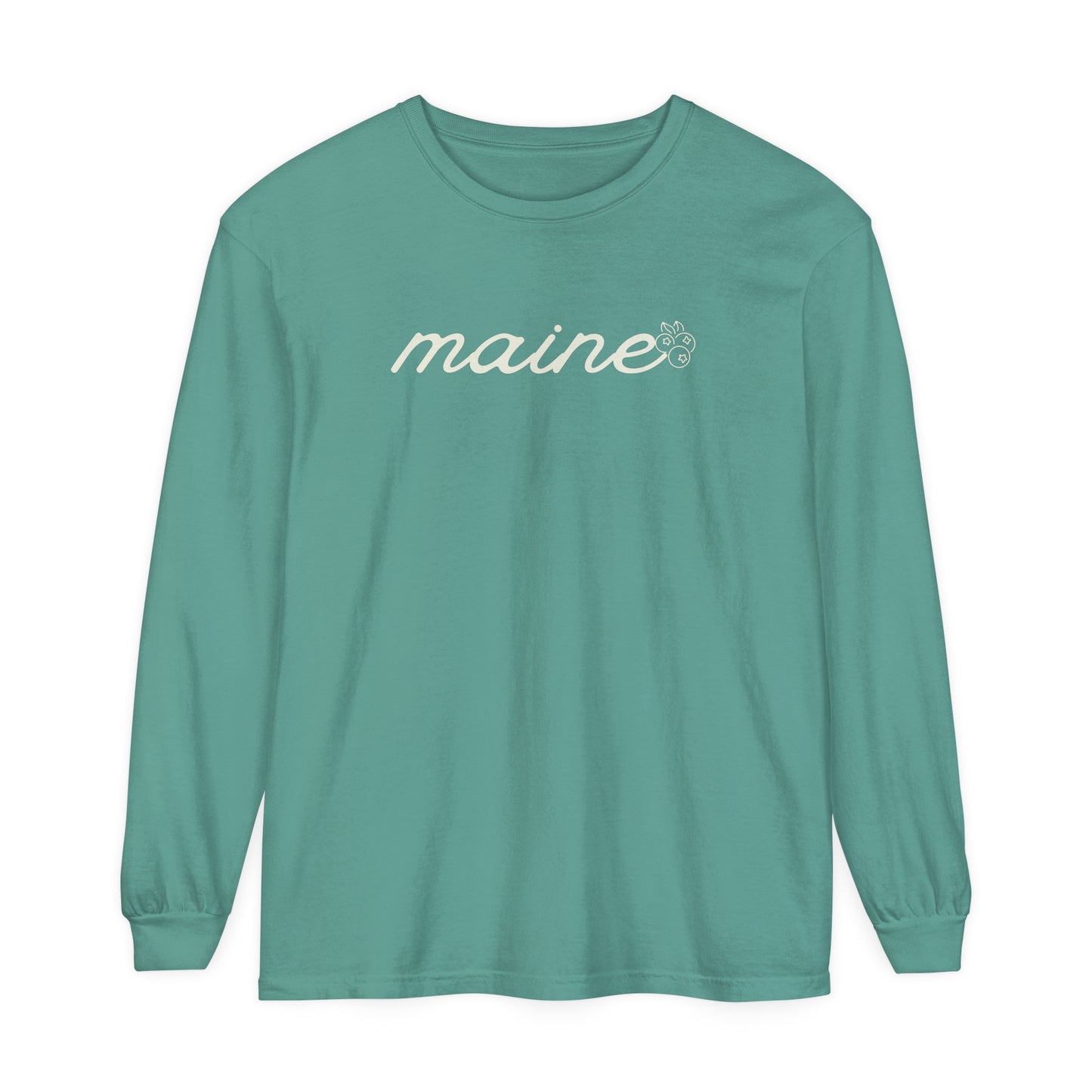 Maine Blueberries Comfort Colors Unisex Garment-dyed Long Sleeve T-Shirt