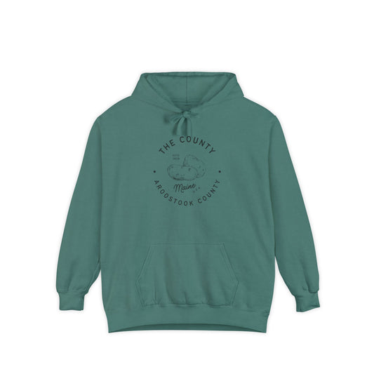 Aroostook County Maine Potato Country Hoodie - Comfort Colors Unisex Garment-Dyed Sweatshirt