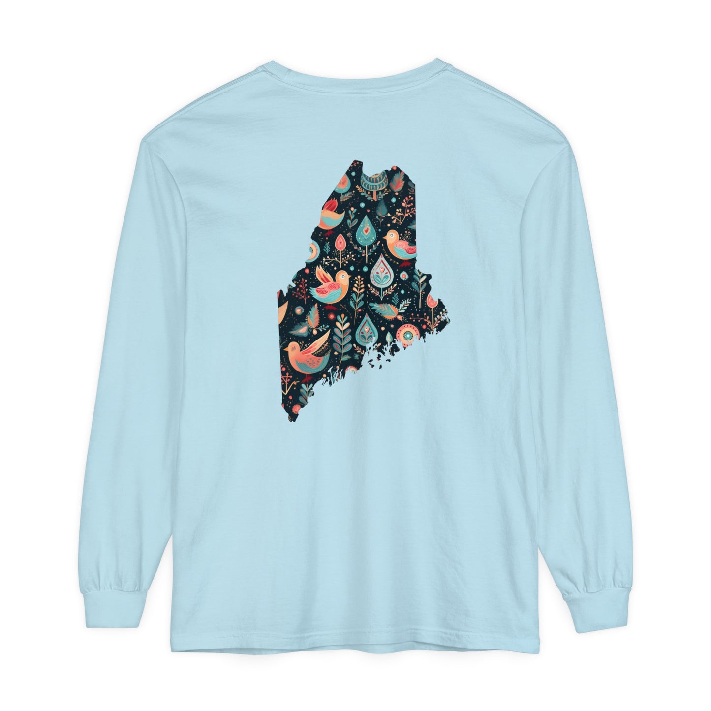 Paisley Birds Comfort Colors Unisex Garment-dyed Long Sleeve T-Shirt