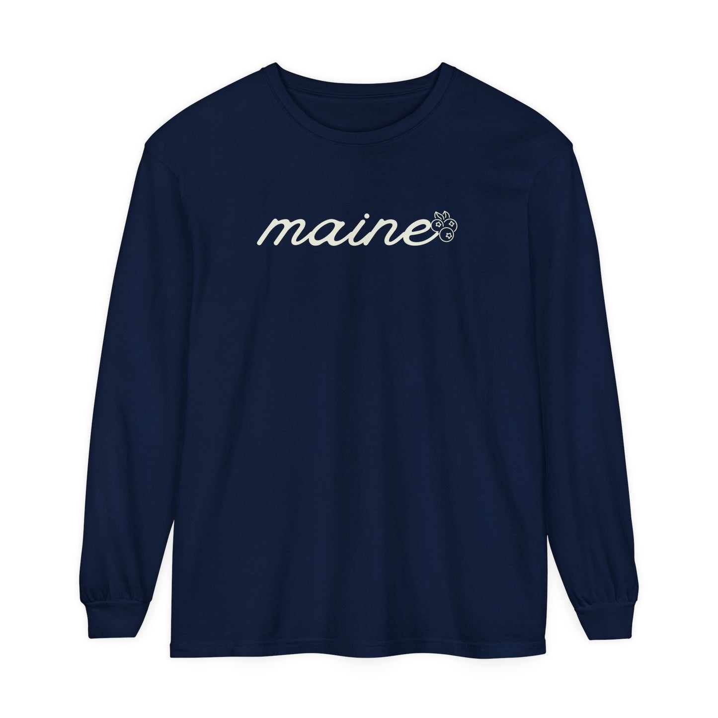 Maine Blueberries Comfort Colors Unisex Garment-dyed Long Sleeve T-Shirt