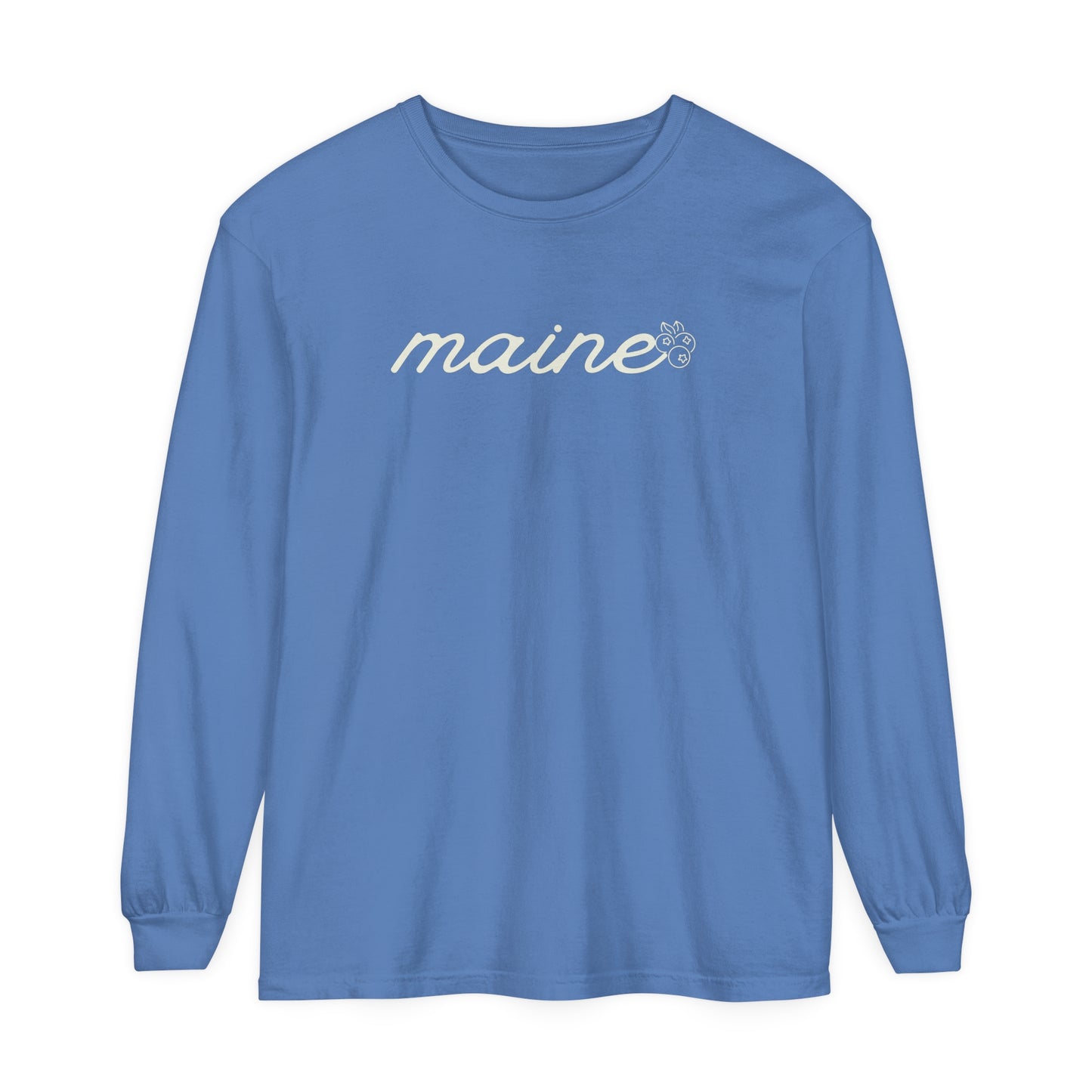 Maine Blueberries Comfort Colors Unisex Garment-dyed Long Sleeve T-Shirt