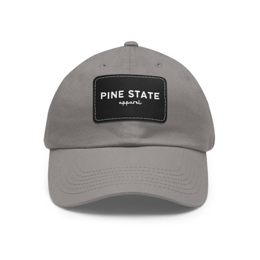 Pine State Apparel Hat with Leather Patch - Casual Cotton Cap for Everyday Wear