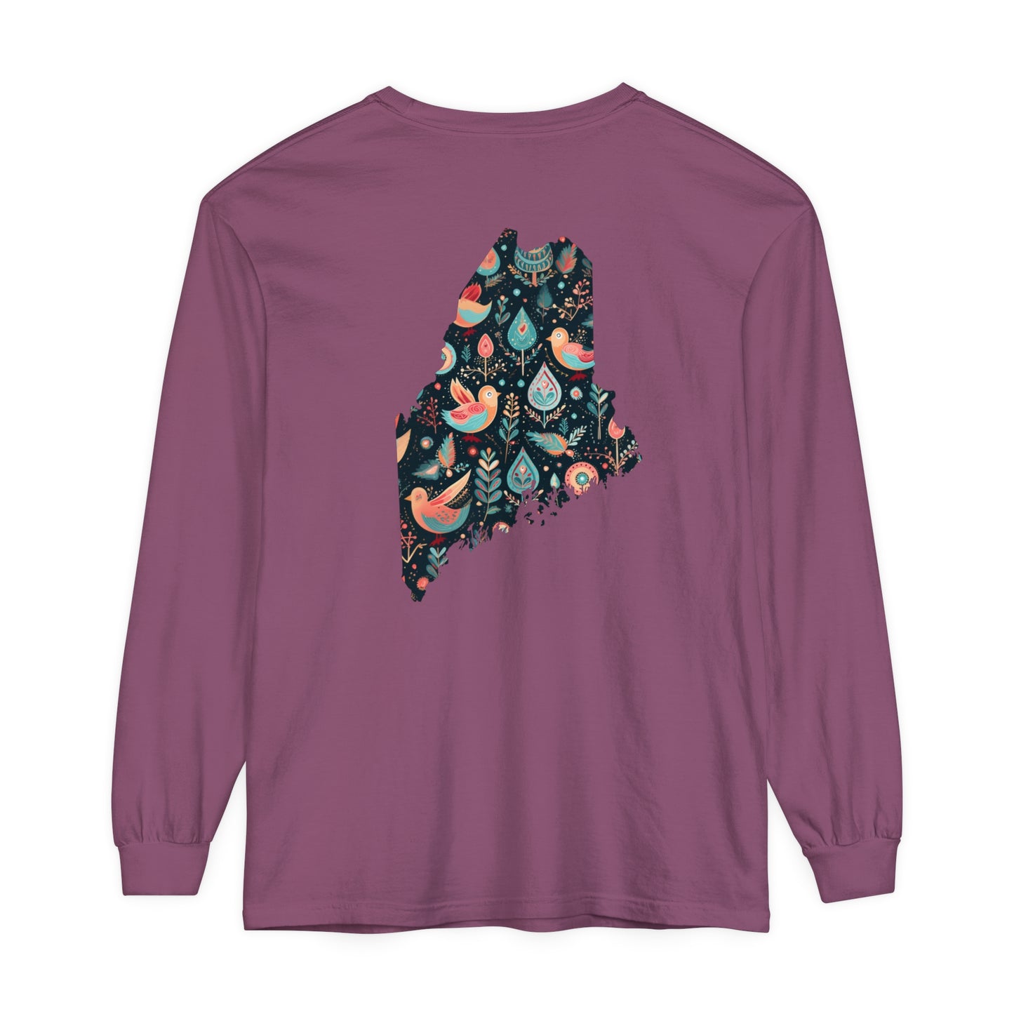 Paisley Birds Comfort Colors Unisex Garment-dyed Long Sleeve T-Shirt