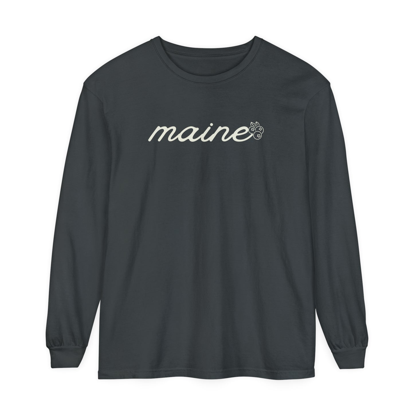 Maine Blueberries Comfort Colors Unisex Garment-dyed Long Sleeve T-Shirt