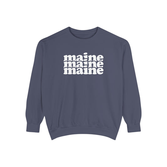 Retro Maine Comfort Colors Sweatshirt