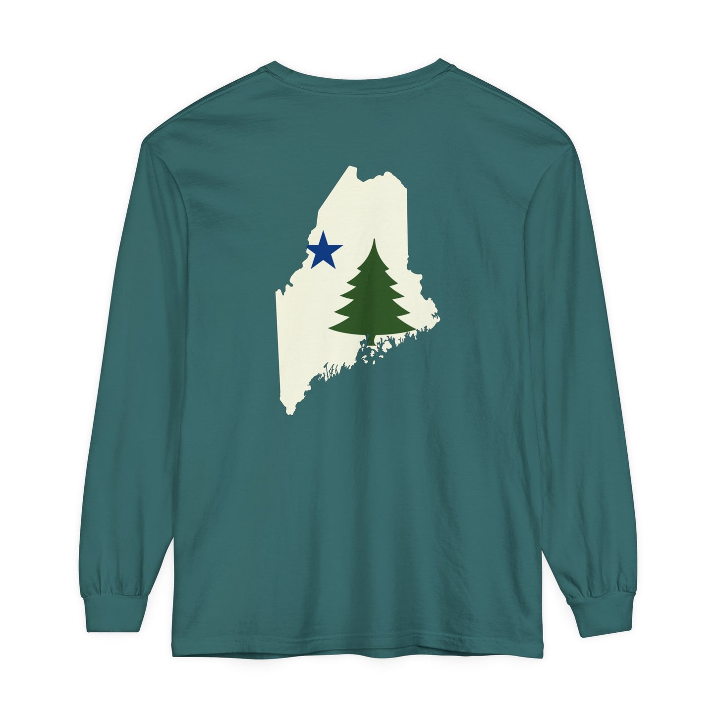 1901 Old Maine Flag State Comfort Colors Unisex Garment-dyed Long Sleeve T-Shirt