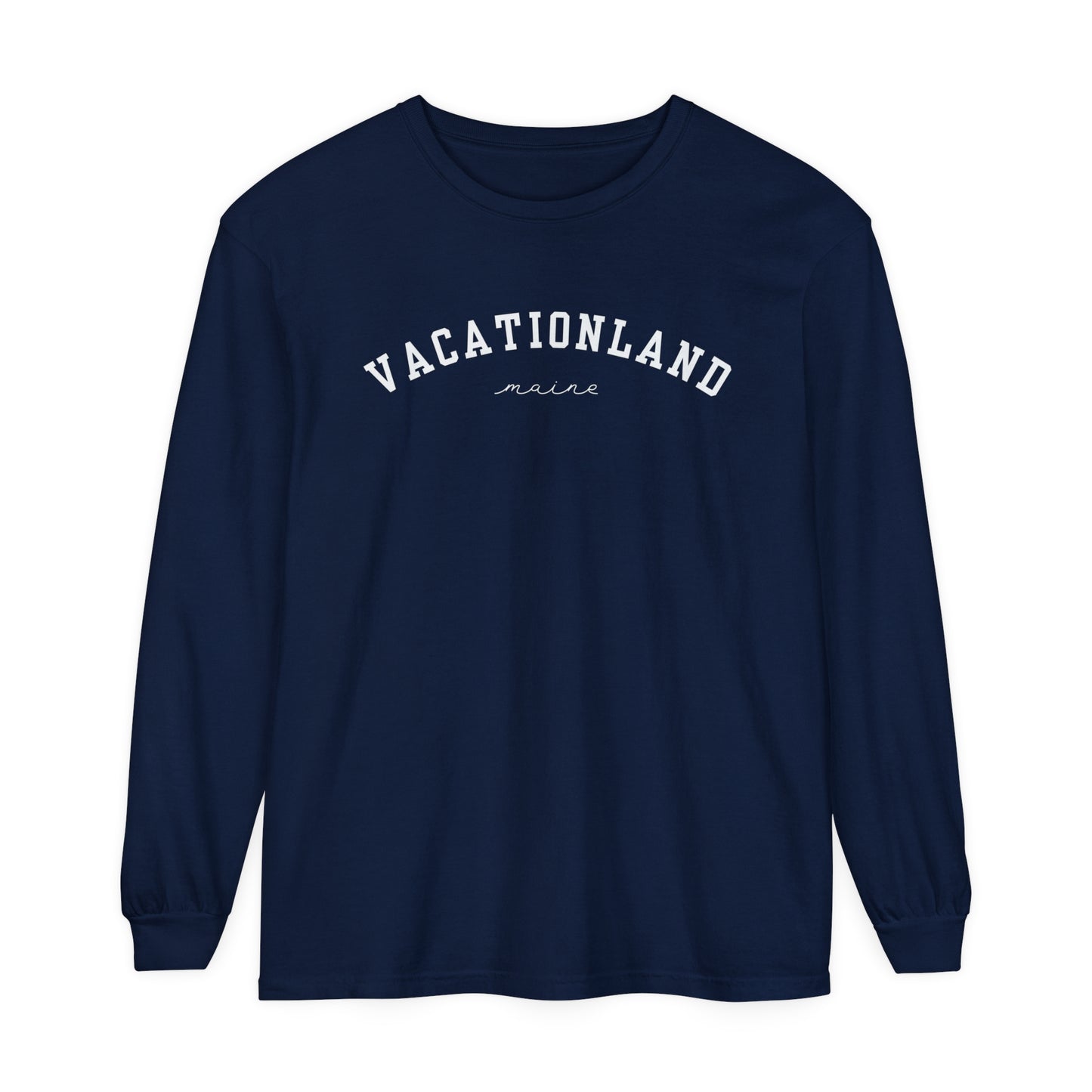 Vacationland Maine Comfort Colors Unisex Garment-dyed Long Sleeve T-Shirt