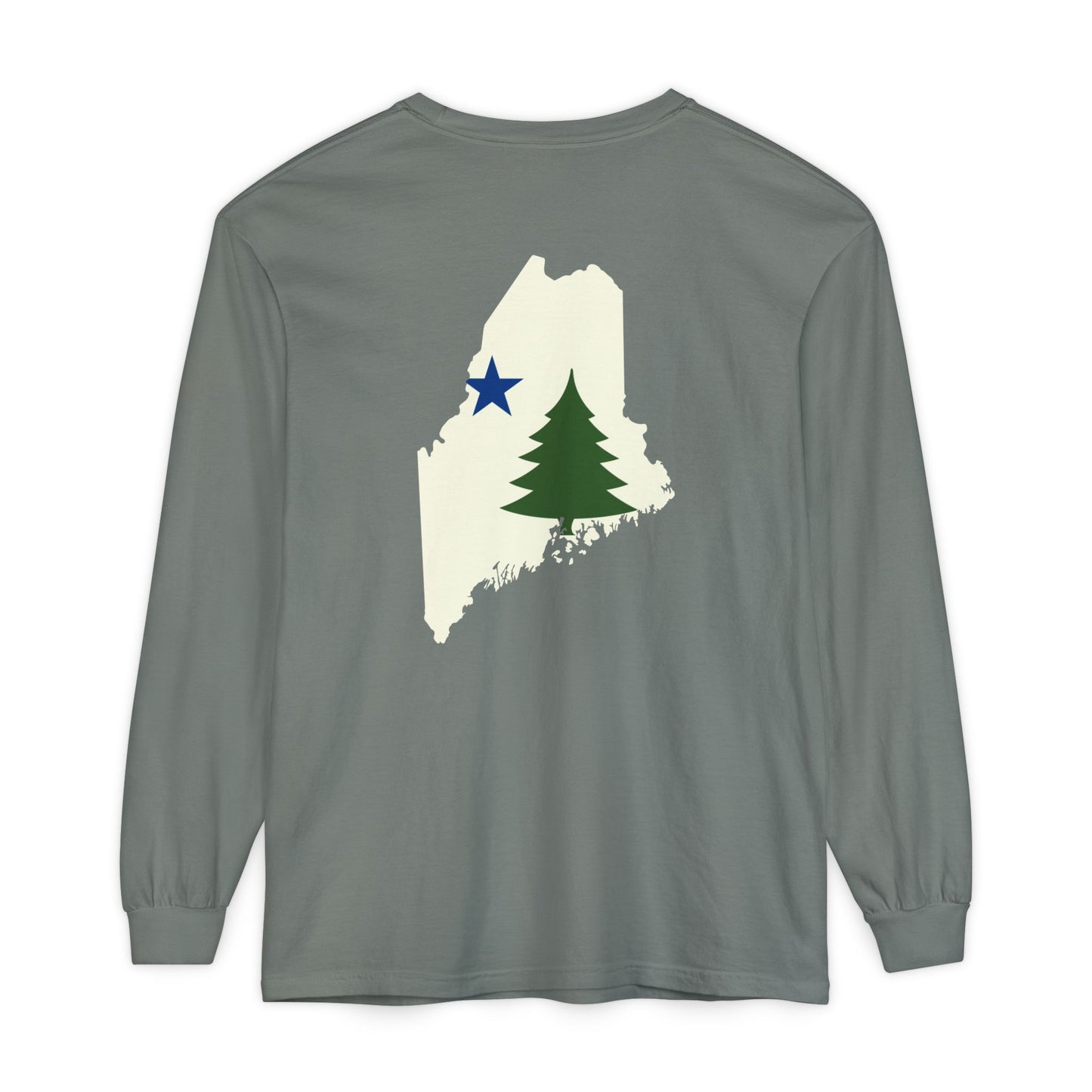 1901 Old Maine Flag State Comfort Colors Unisex Garment-dyed Long Sleeve T-Shirt
