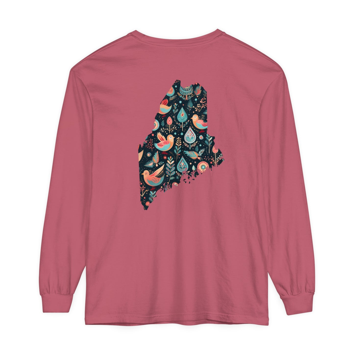 Paisley Birds Comfort Colors Unisex Garment-dyed Long Sleeve T-Shirt