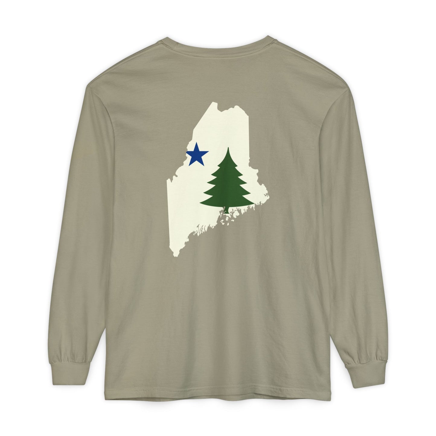 1901 Old Maine Flag State Comfort Colors Unisex Garment-dyed Long Sleeve T-Shirt