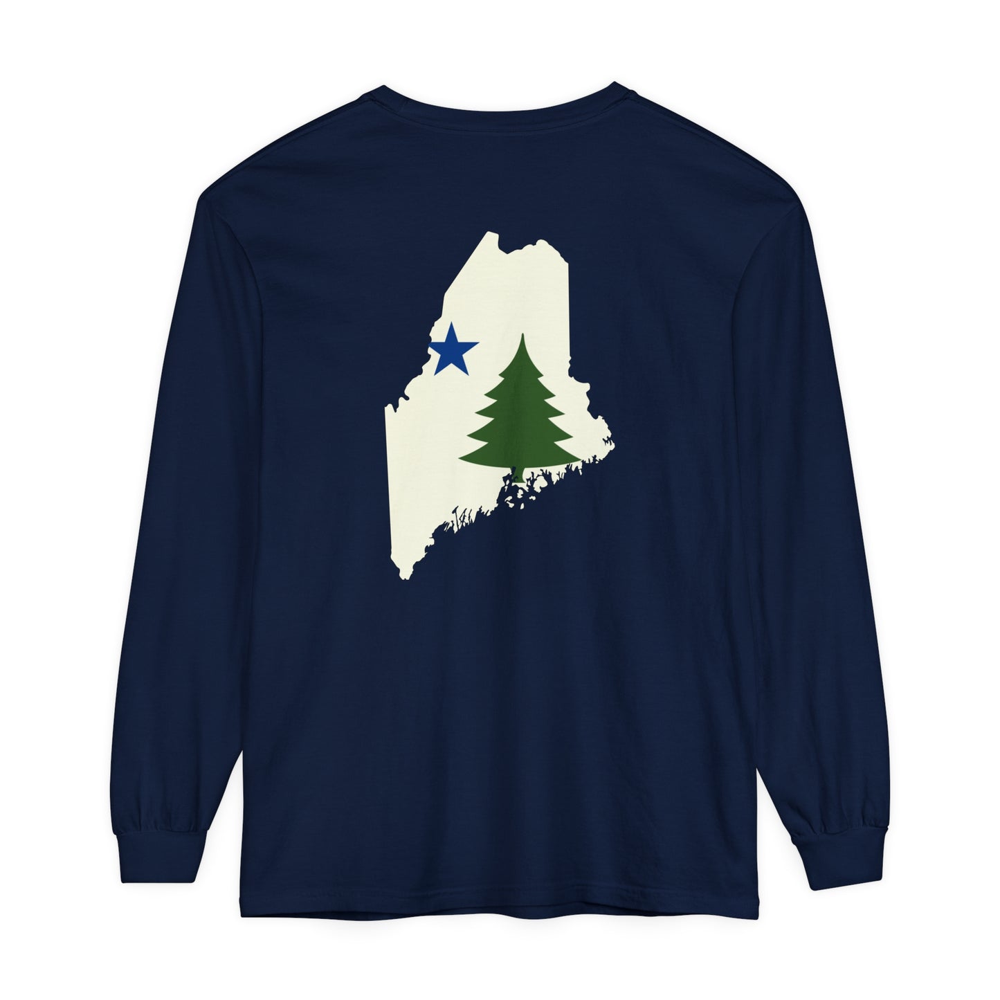 1901 Old Maine Flag State Comfort Colors Unisex Garment-dyed Long Sleeve T-Shirt