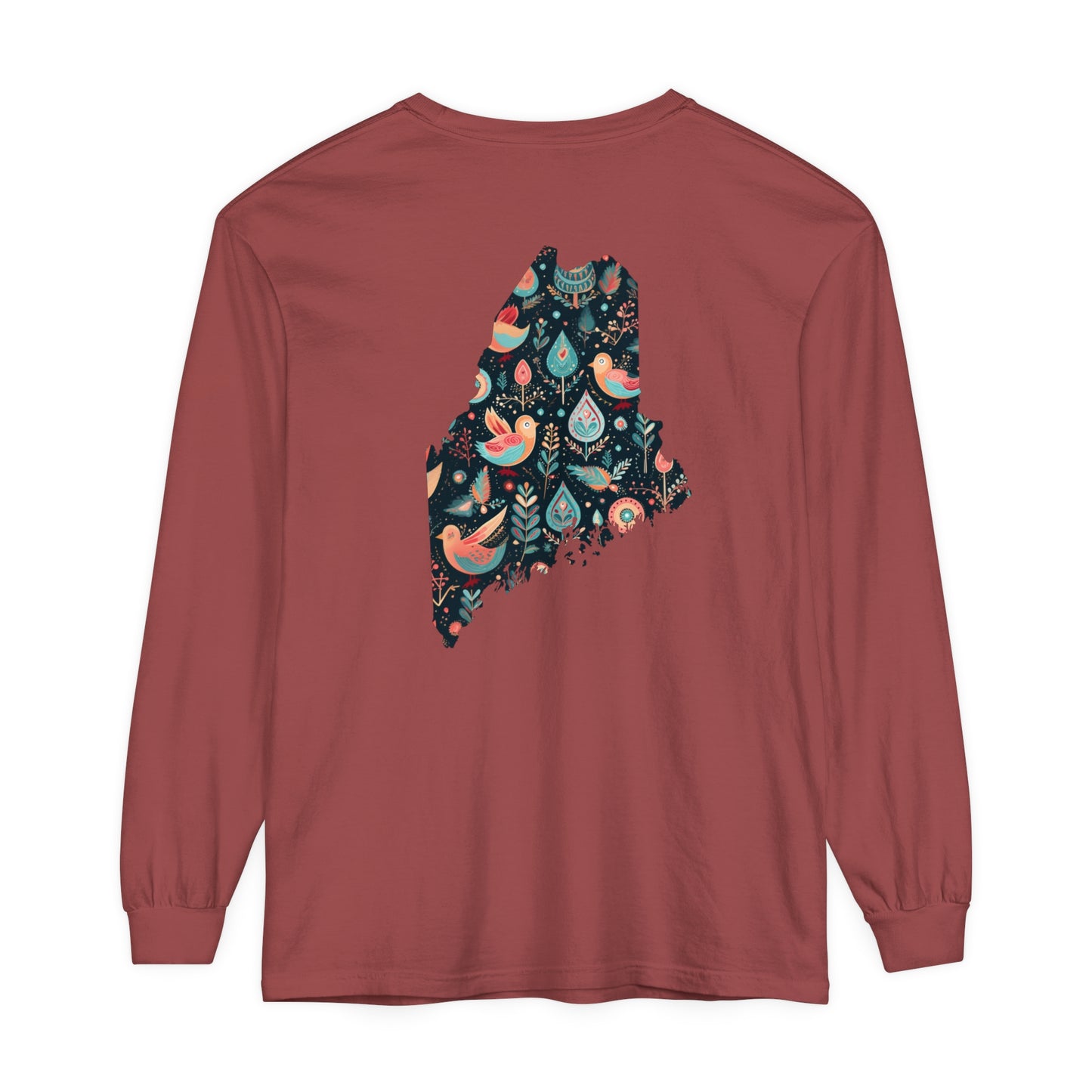 Paisley Birds Comfort Colors Unisex Garment-dyed Long Sleeve T-Shirt