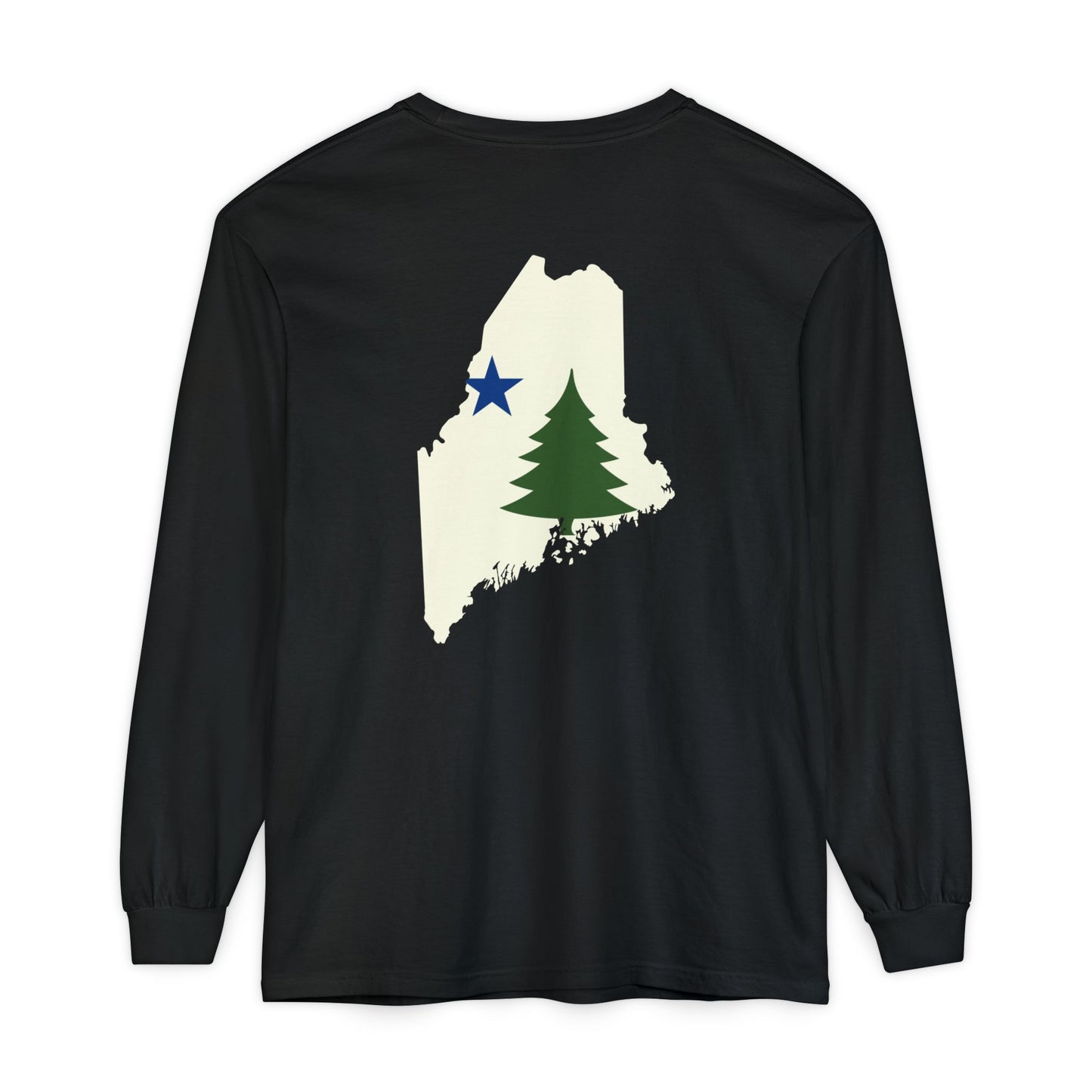 1901 Old Maine Flag State Comfort Colors Unisex Garment-dyed Long Sleeve T-Shirt