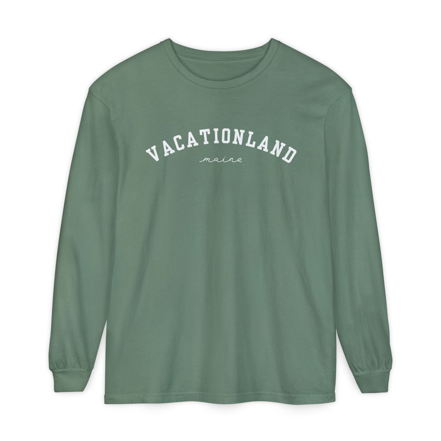 Vacationland Maine 100% Cotton Long Sleeve T-Shirt