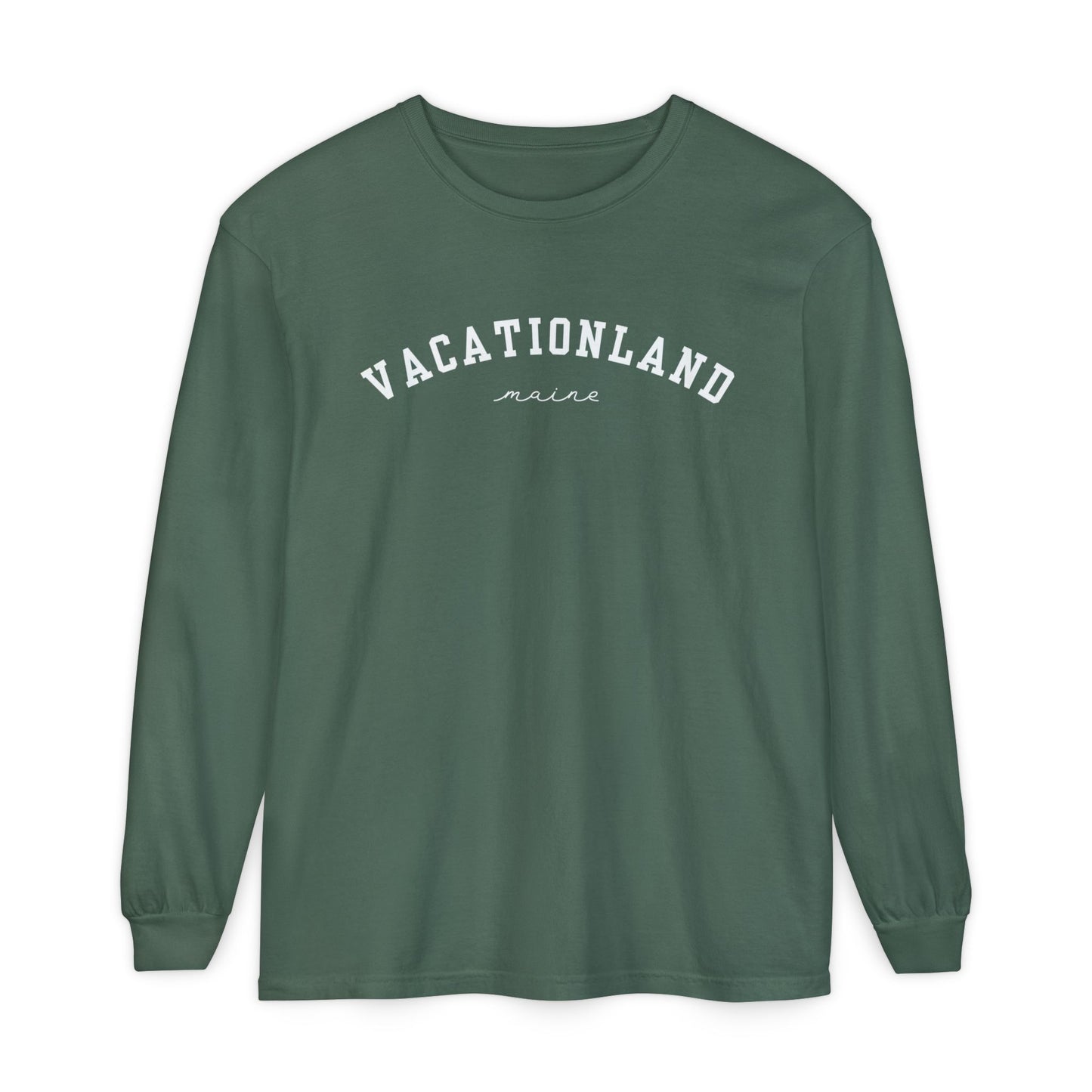 Vacationland Maine 100% Cotton Long Sleeve T-Shirt
