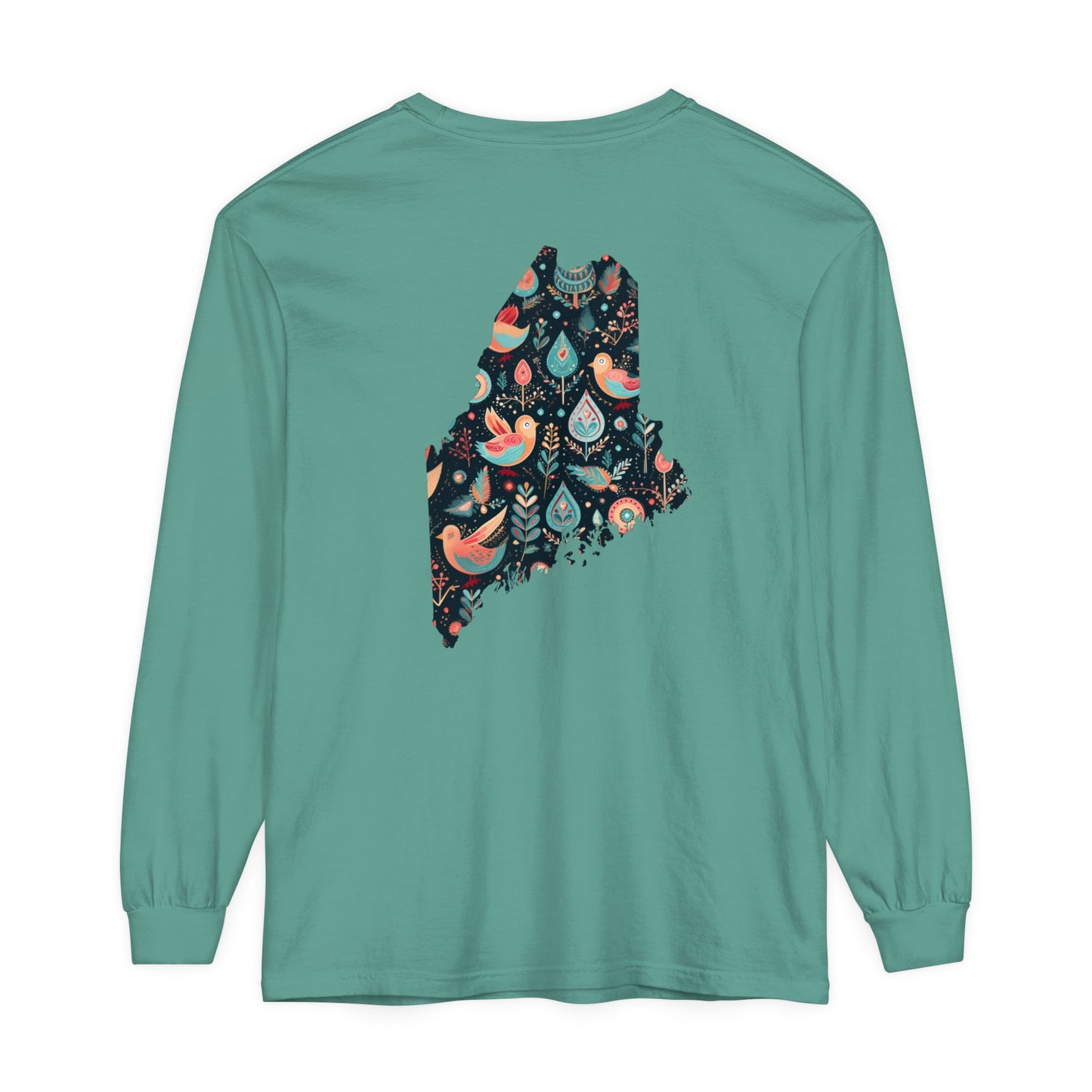 Paisley Birds Comfort Colors Unisex Garment-dyed Long Sleeve T-Shirt