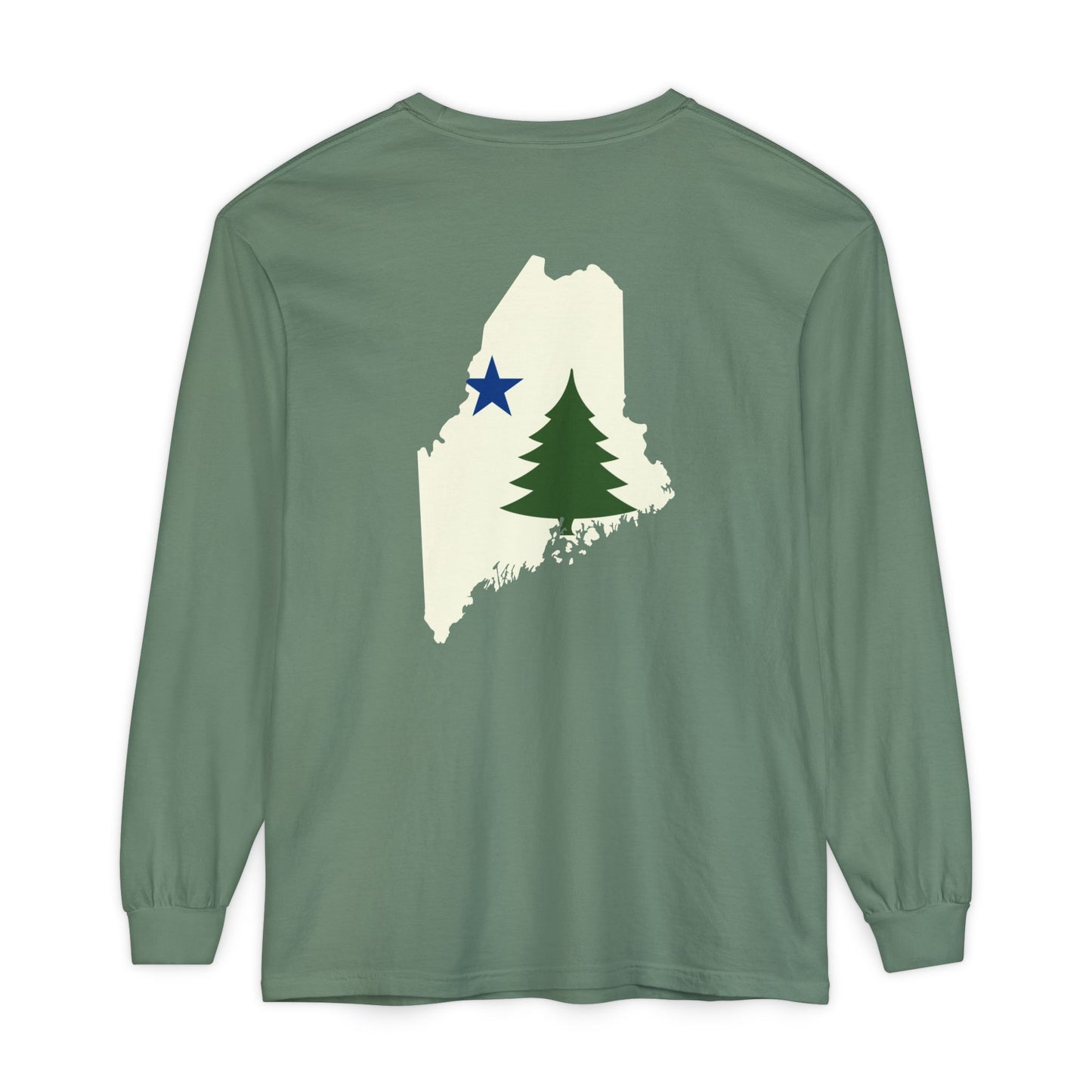1901 Old Maine Flag State Comfort Colors Unisex Garment-dyed Long Sleeve T-Shirt