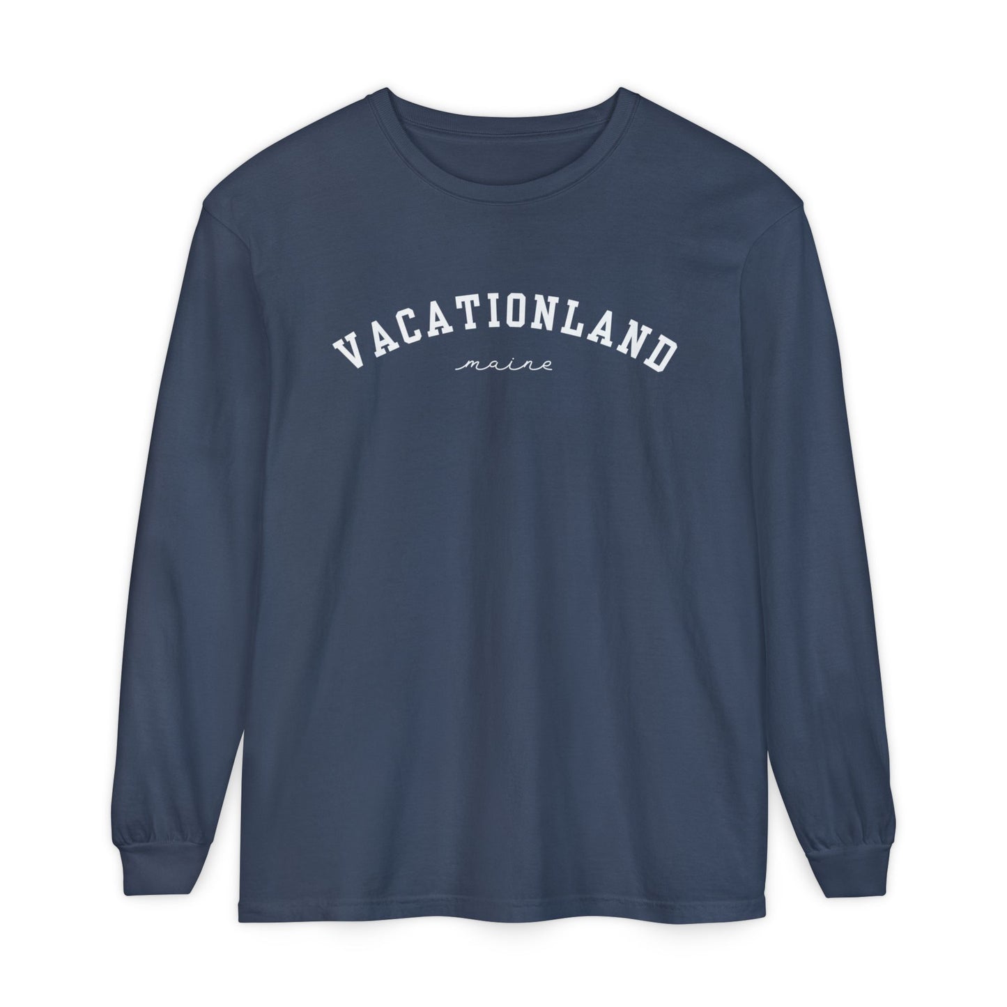 Vacationland Maine 100% Cotton Long Sleeve T-Shirt