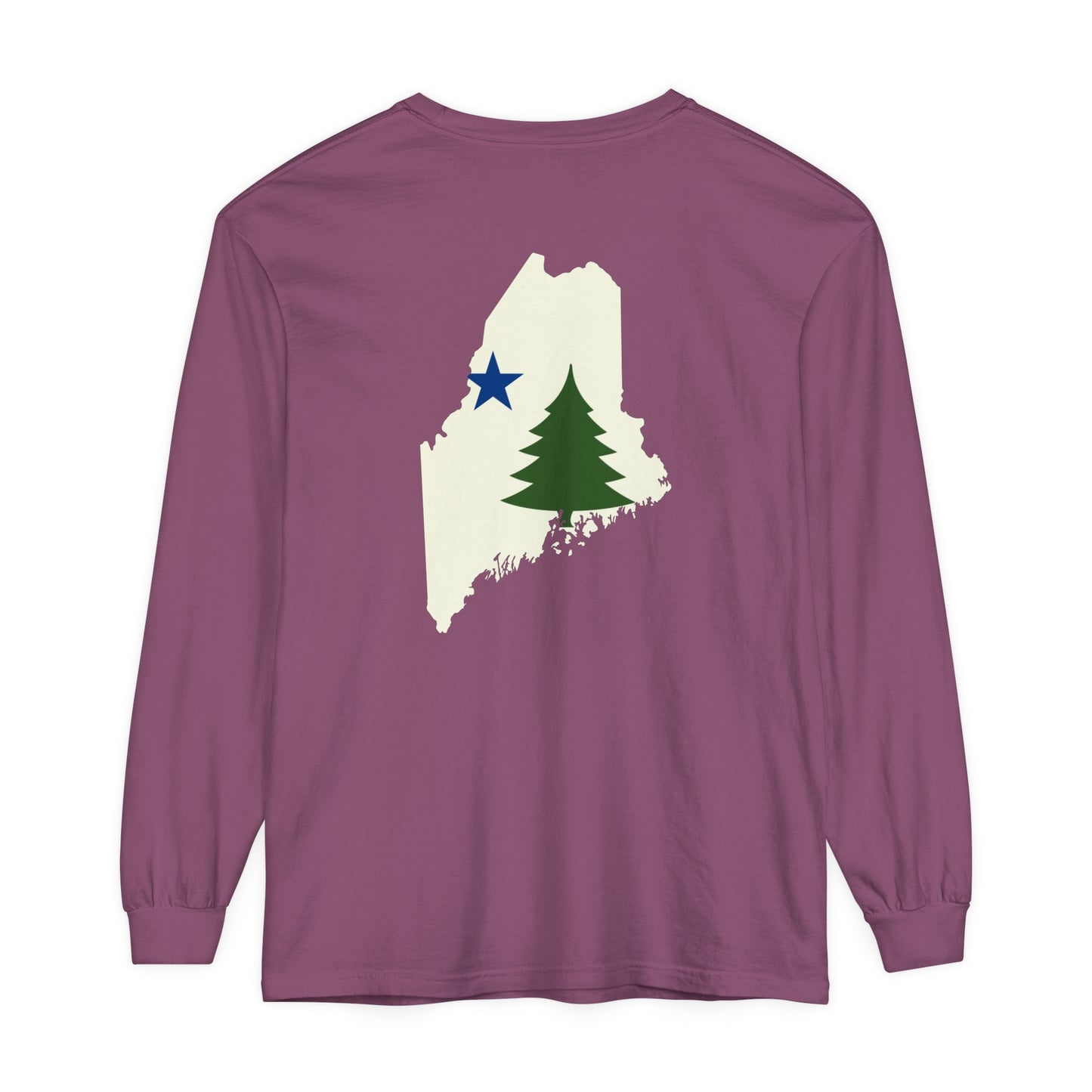 1901 Old Maine Flag State Comfort Colors Unisex Garment-dyed Long Sleeve T-Shirt