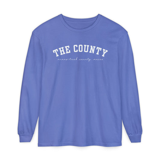 "The County," Aroostook County, Maine 100% Cotton Long Sleeve T-Shirt