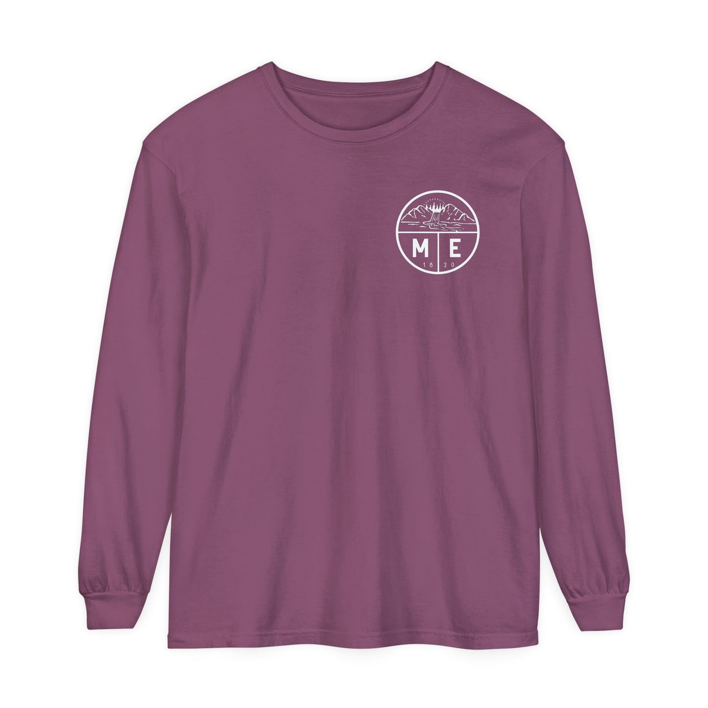 Fall Landscape Maine Comfort Colors Unisex Garment-dyed Long Sleeve T-Shirt