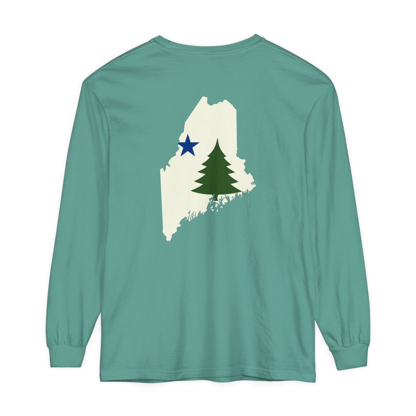 1901 Old Maine Flag State Comfort Colors Unisex Garment-dyed Long Sleeve T-Shirt