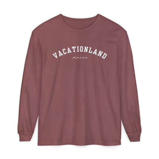 Vacationland Maine 100% Cotton Long Sleeve T-Shirt