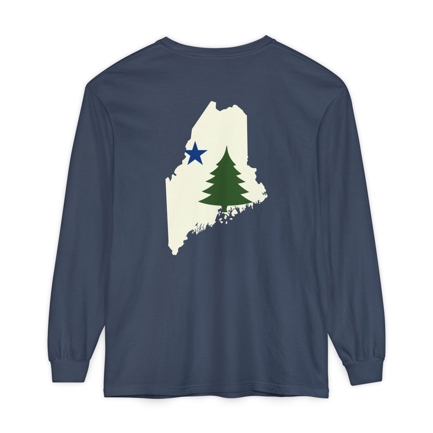 1901 Old Maine Flag State Comfort Colors Unisex Garment-dyed Long Sleeve T-Shirt